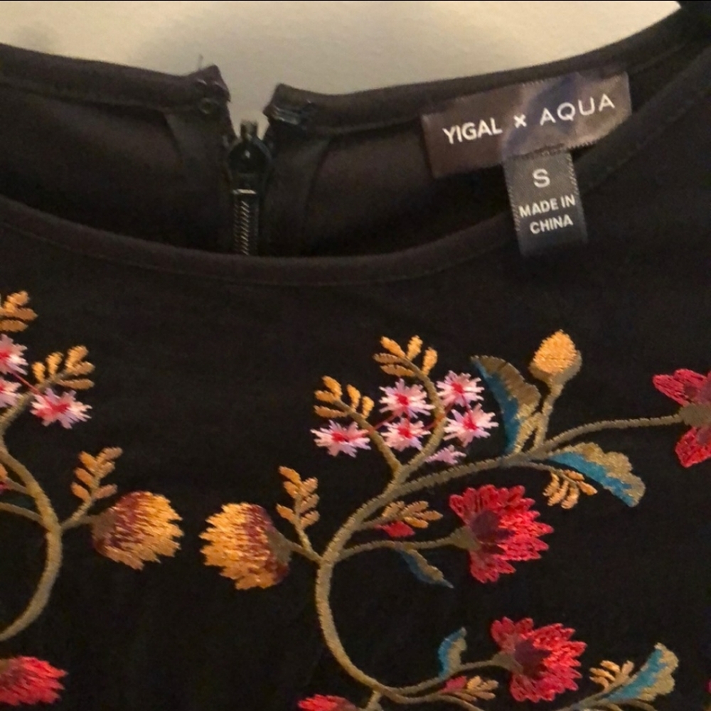 EUC Yigal x Aqua floral long sleeve dress size S - Picture 3 of 6